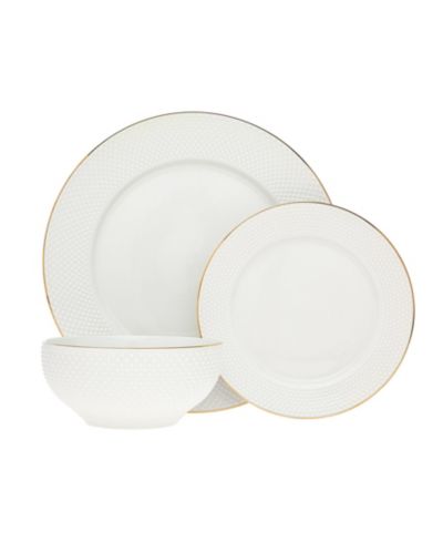 Godinger Pique 18 Pc. Dinnerware Set, Service for 6