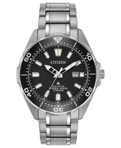 Citizen Eco-Drive Мужские часы Promaster Diver Super Titanium на браслете, 44mm