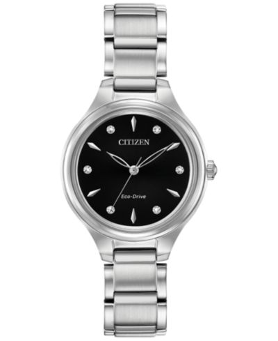 Женские часы Citizen Eco-Drive Corso с бриллиантами, стальной браслет, 29mm