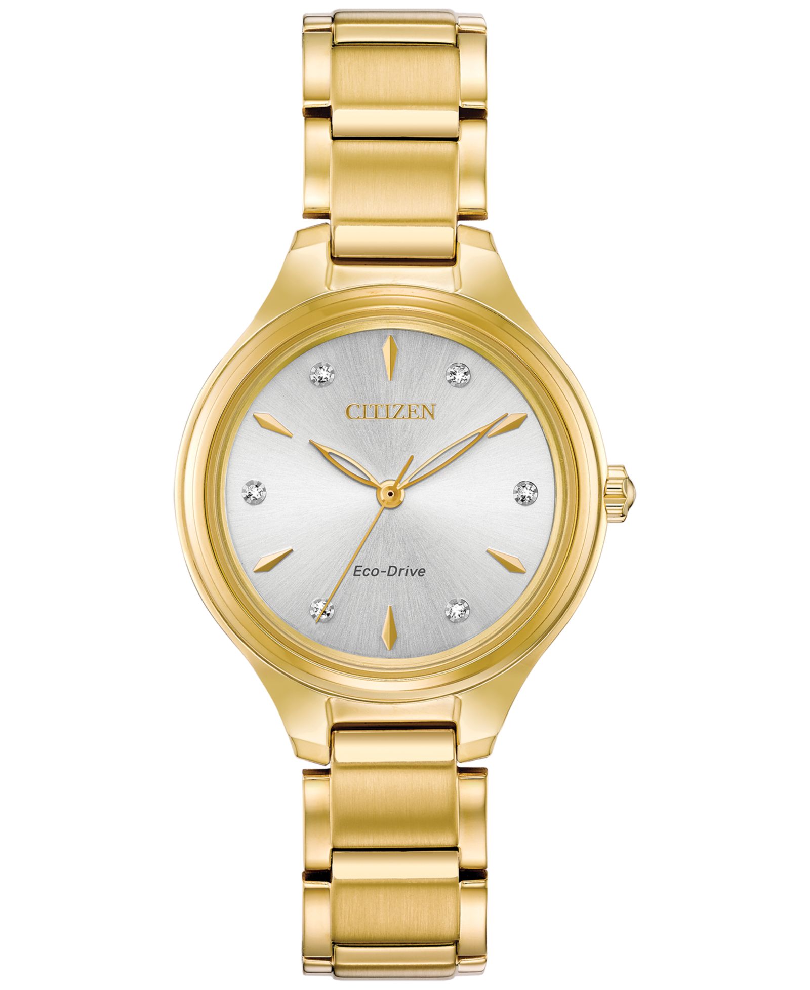 Citizen Eco-Drive Women's Corso Diamond-Accent Gold-Tone Stainless Steel Bracelet Watch 29mm