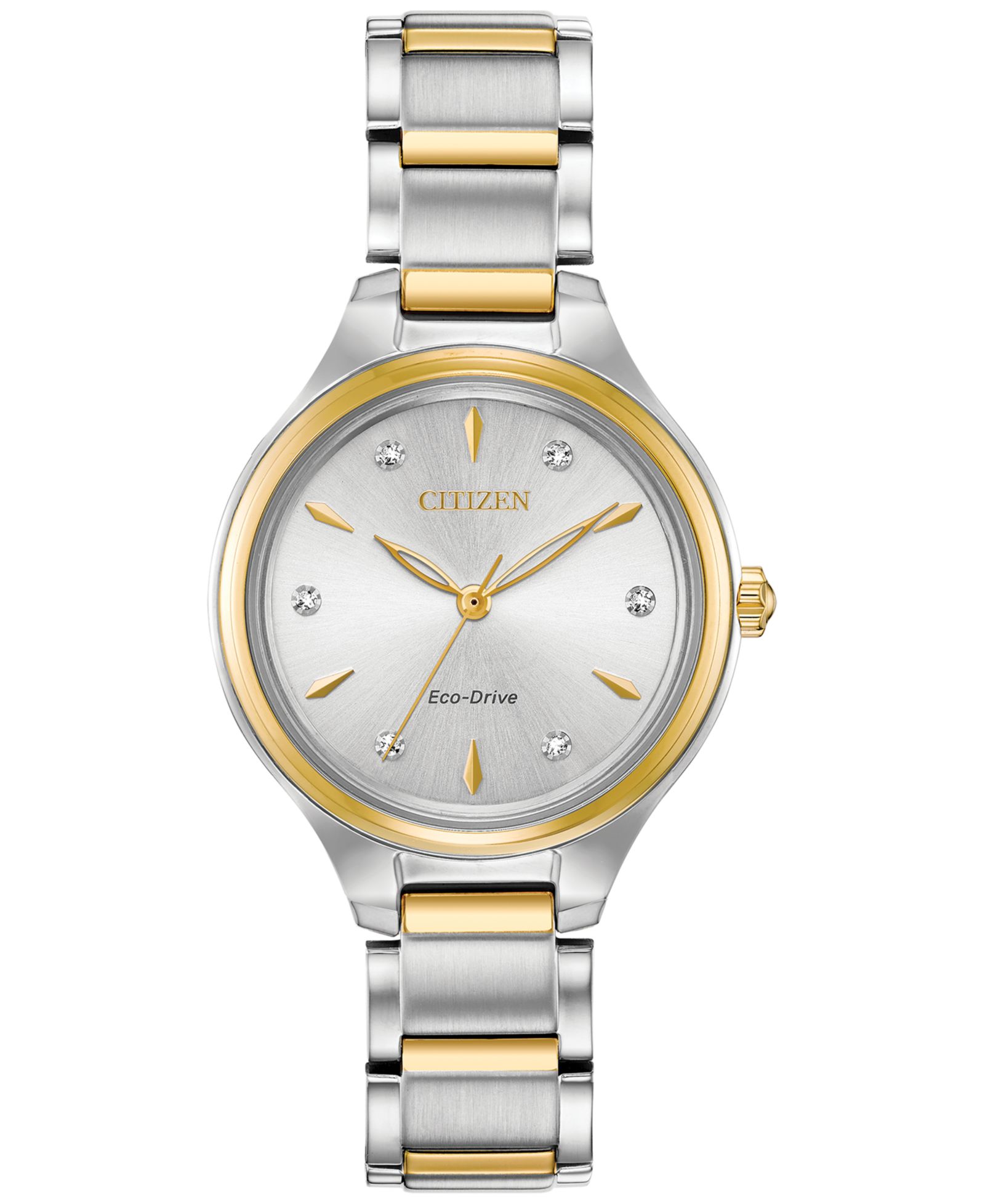 Citizen Eco-Drive Women's Corso Diamond-Accent Two-Tone Stainless Steel Bracelet Watch 29mm