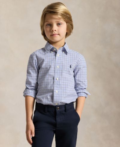 Мужская рубашка Polo Ralph Lauren 2T-7 Plaid Cotton