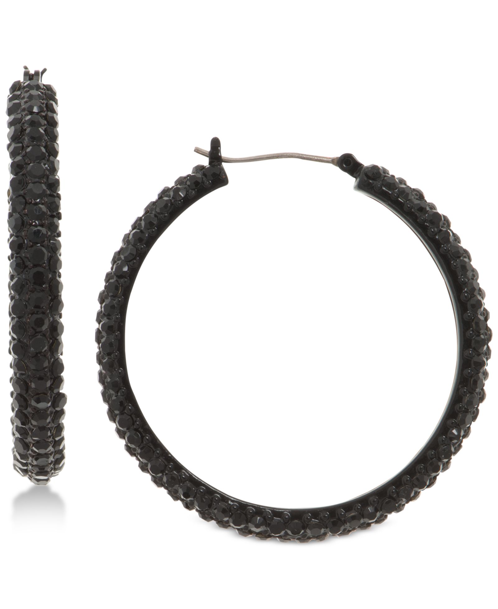 Серьги-кольца DKNY Micro-Pavé 1 2/3"