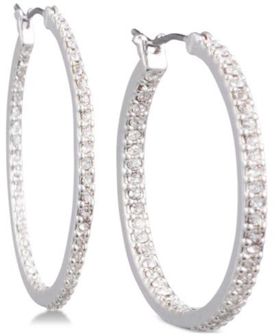 Lauren Ralph Lauren серьги-кольца Crystal In & Out XS