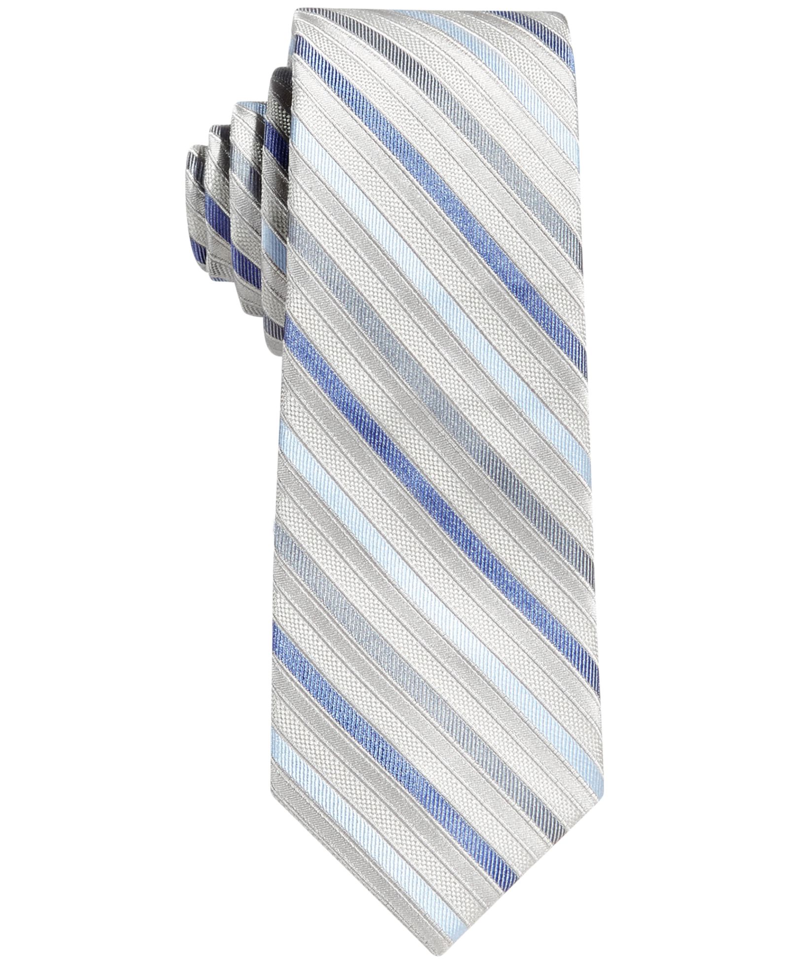 Calvin Klein Big Boys Gemstone Striped Zipper Necktie