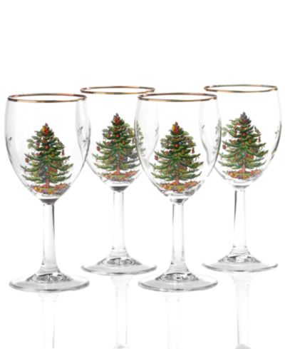 Бокалы для вина Spode Christmas Tree, набор из 4 шт.