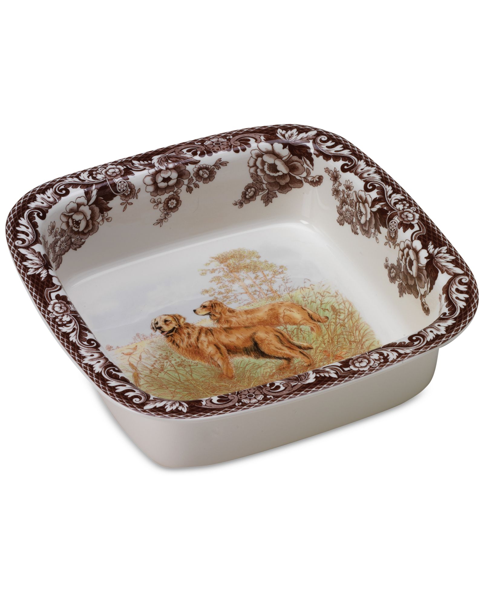 Spode блюдо квадратное Woodland Dog