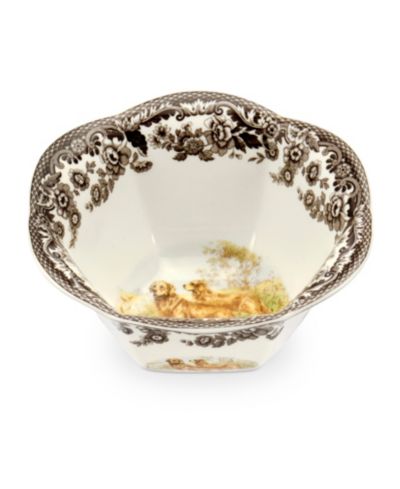 Spode Woodland  Golden Retriever Nut Bowl