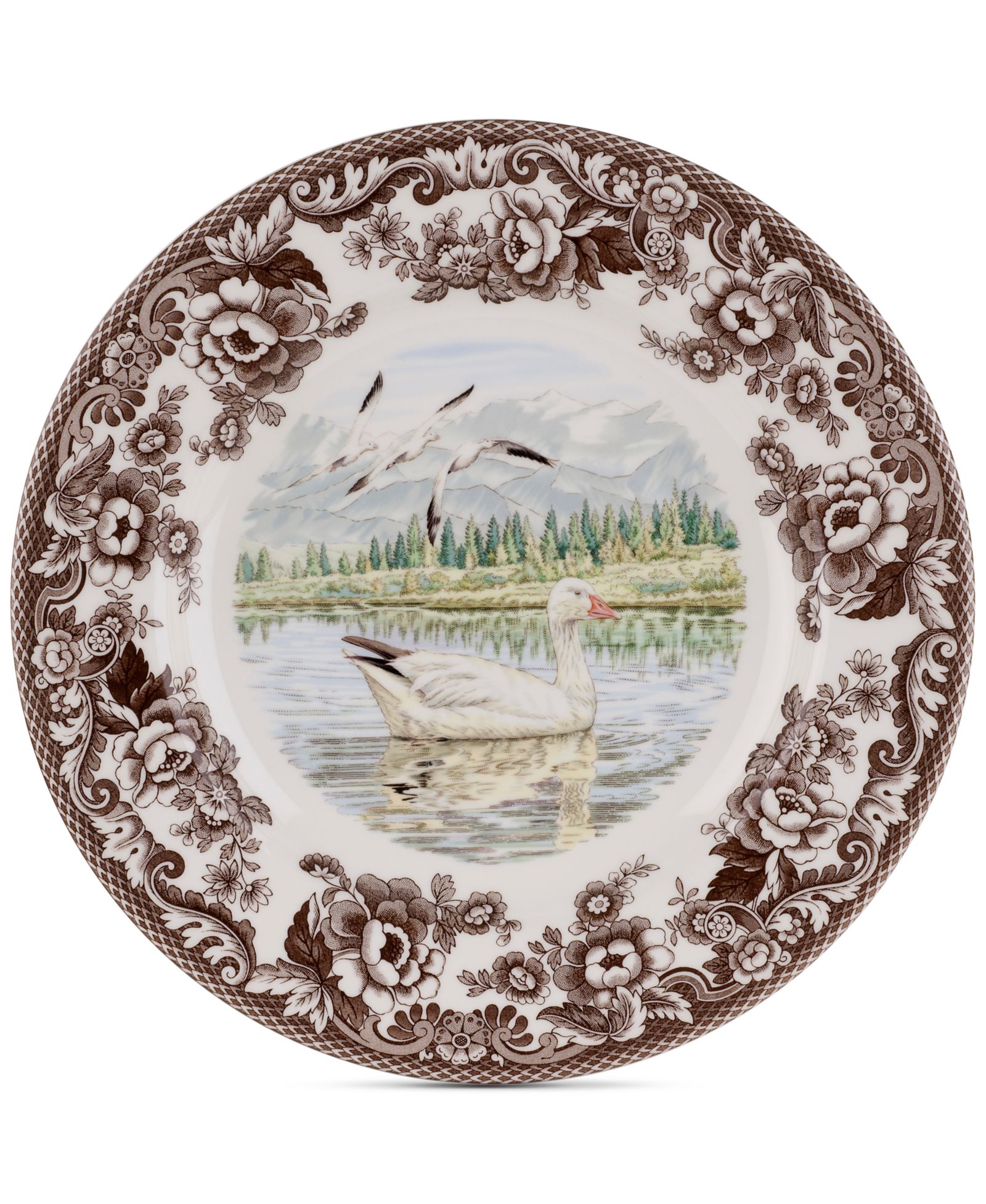 Обеденная тарелка Spode Woodland Snow Goose