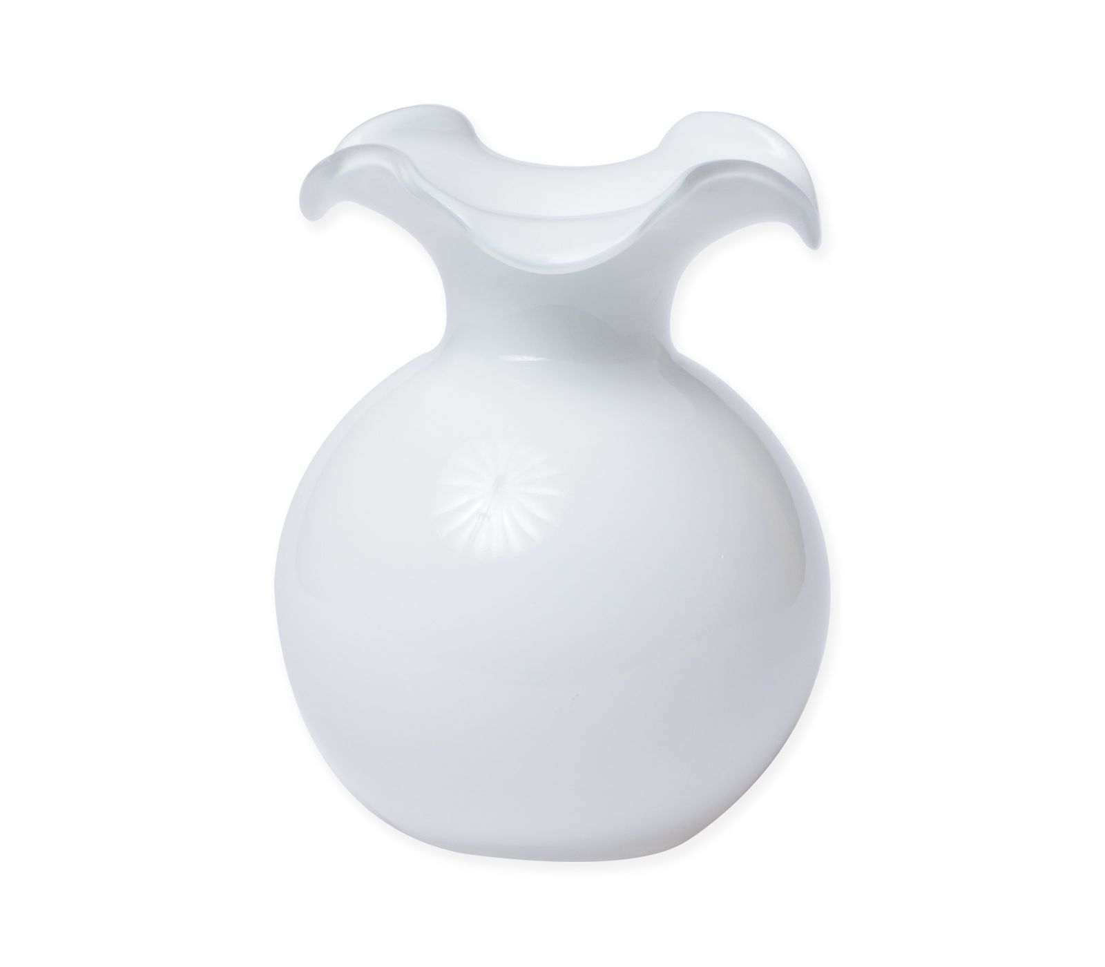 Vietri Hibiscus Glass Small Fluted Vase