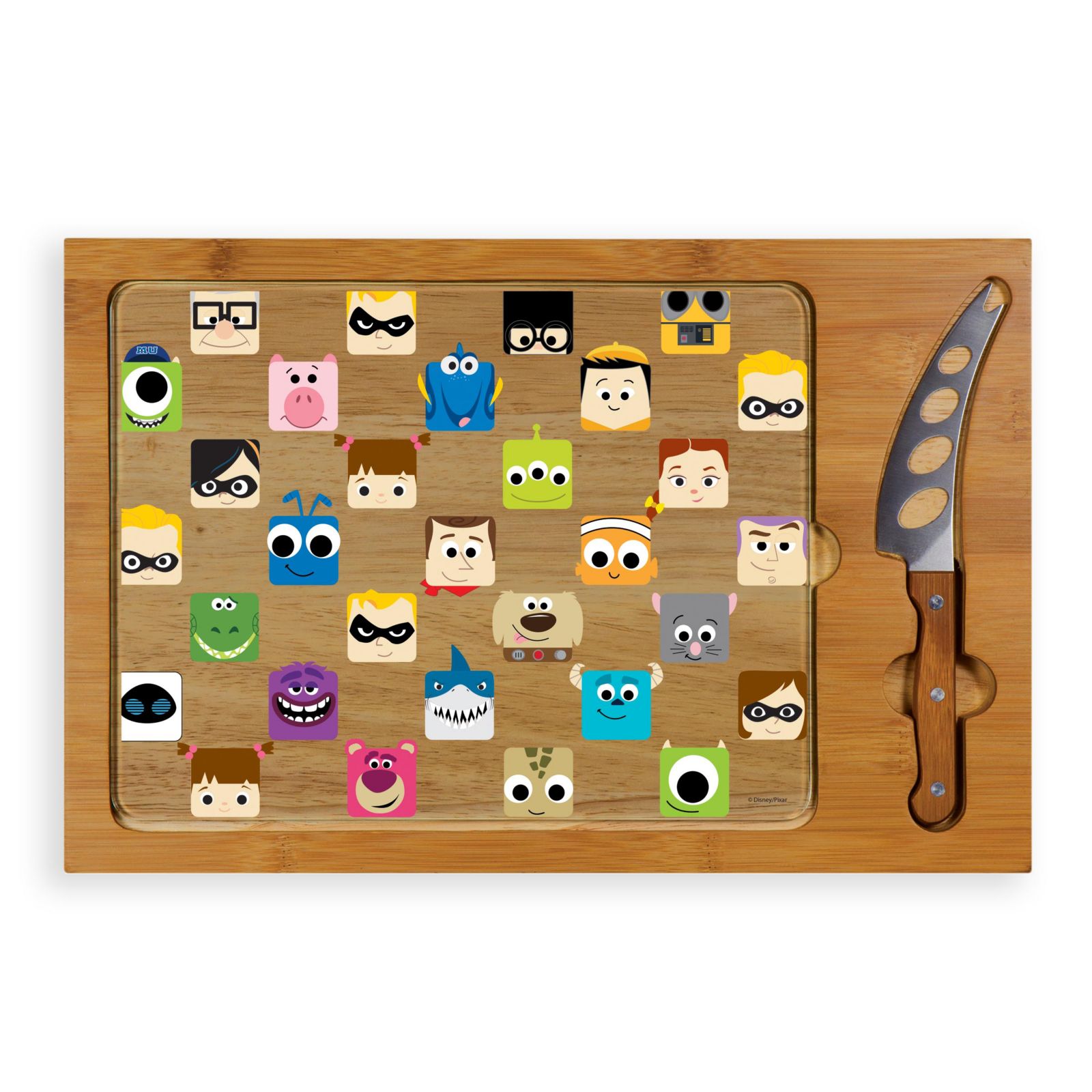 Набор поднос и нож Toscana® by Picnic Time Disney's Pixar Collection Icon Glass Top Serving Tray & Knife Set