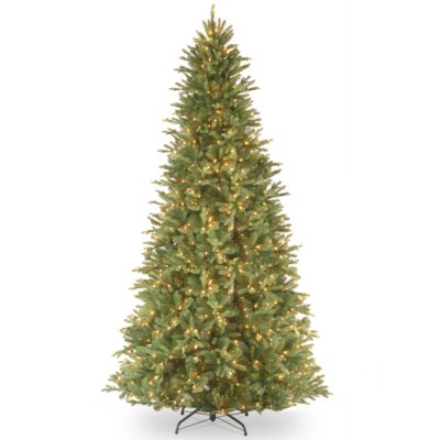 National Tree Company 9' "Feel Real" Tiffany Fir Slim Hinged Tree with 800 Clear Lights