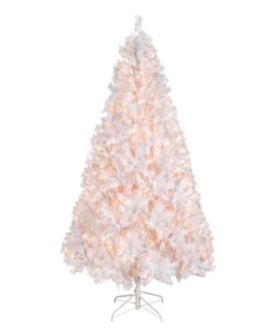 Ель National Tree 7' Winchester White Pine Hinged с серебристым глиттером и 450 Clear Lights