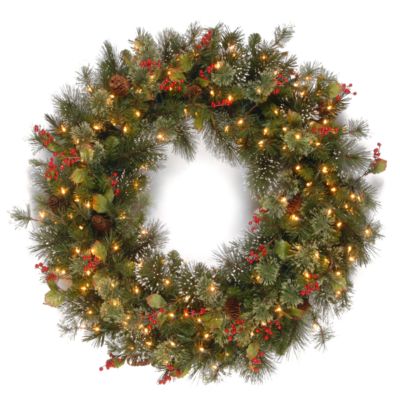 Рождественский елочный венок National Tree Company Wintry Pine с 200 Clear Lights