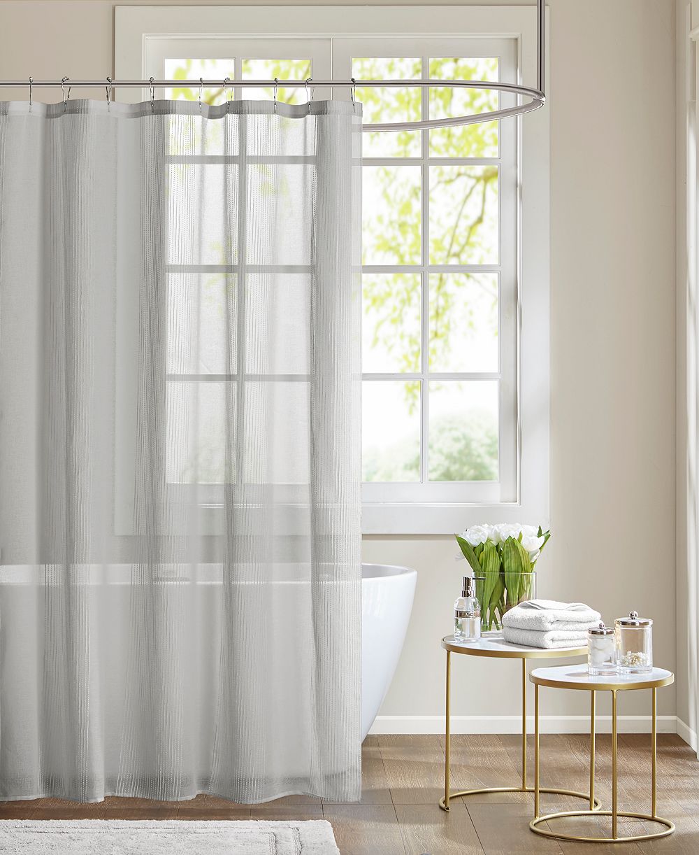 Madison Park Anna Sheer Shower Curtain, 72" x  72"