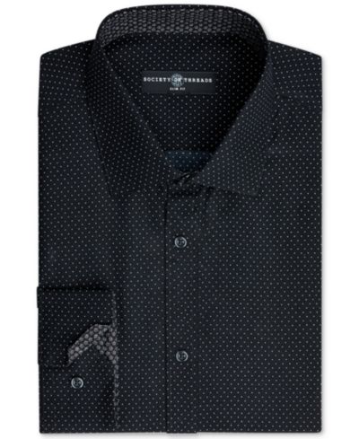 Мужская рубашка Society of Threads Slim-Fit Non-Iron Performance Print Dress Shirt