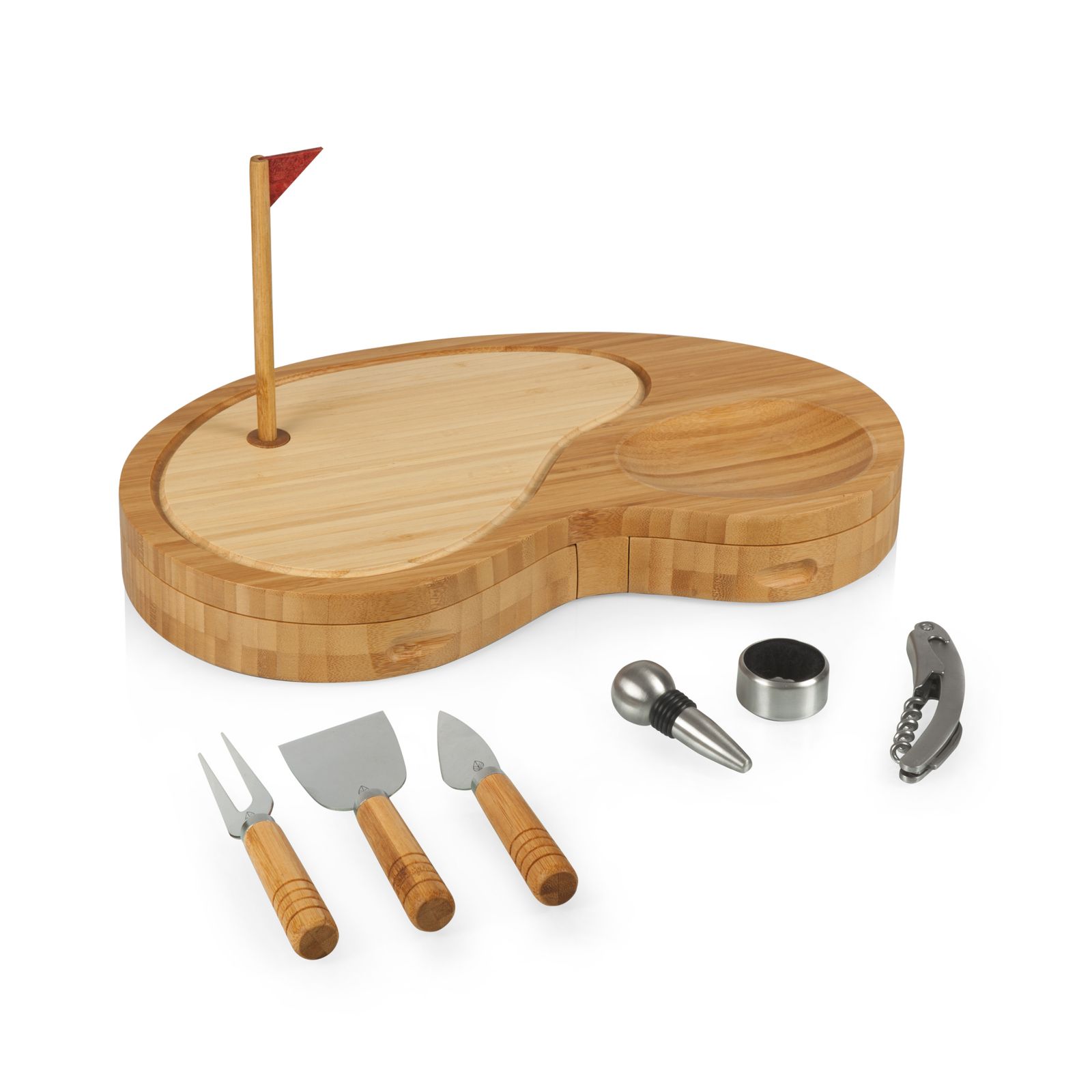 Toscana® by Picnic Time Sand Trap Golf Cheese Cutting Board & Tools Set