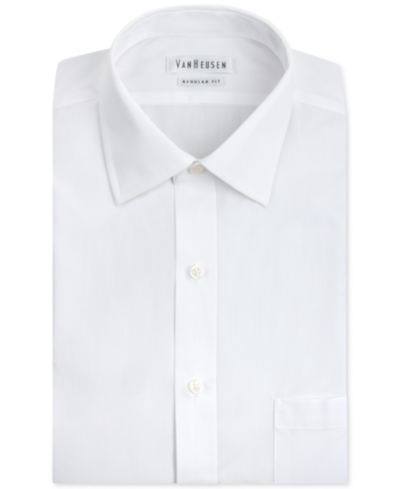 Van Heusen Мужская белая рубашка из поплина Classic-Fit