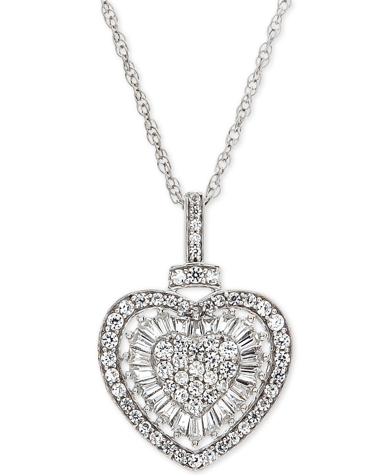 Подвеска-ожерелье Diamond Heart 18" (1/2 ct. t.w.) в 14k Rose Gold