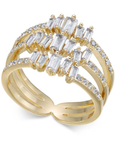 I.N.C. International Concepts Gold-Tone Crystal Stack Ring, Created for Macy's