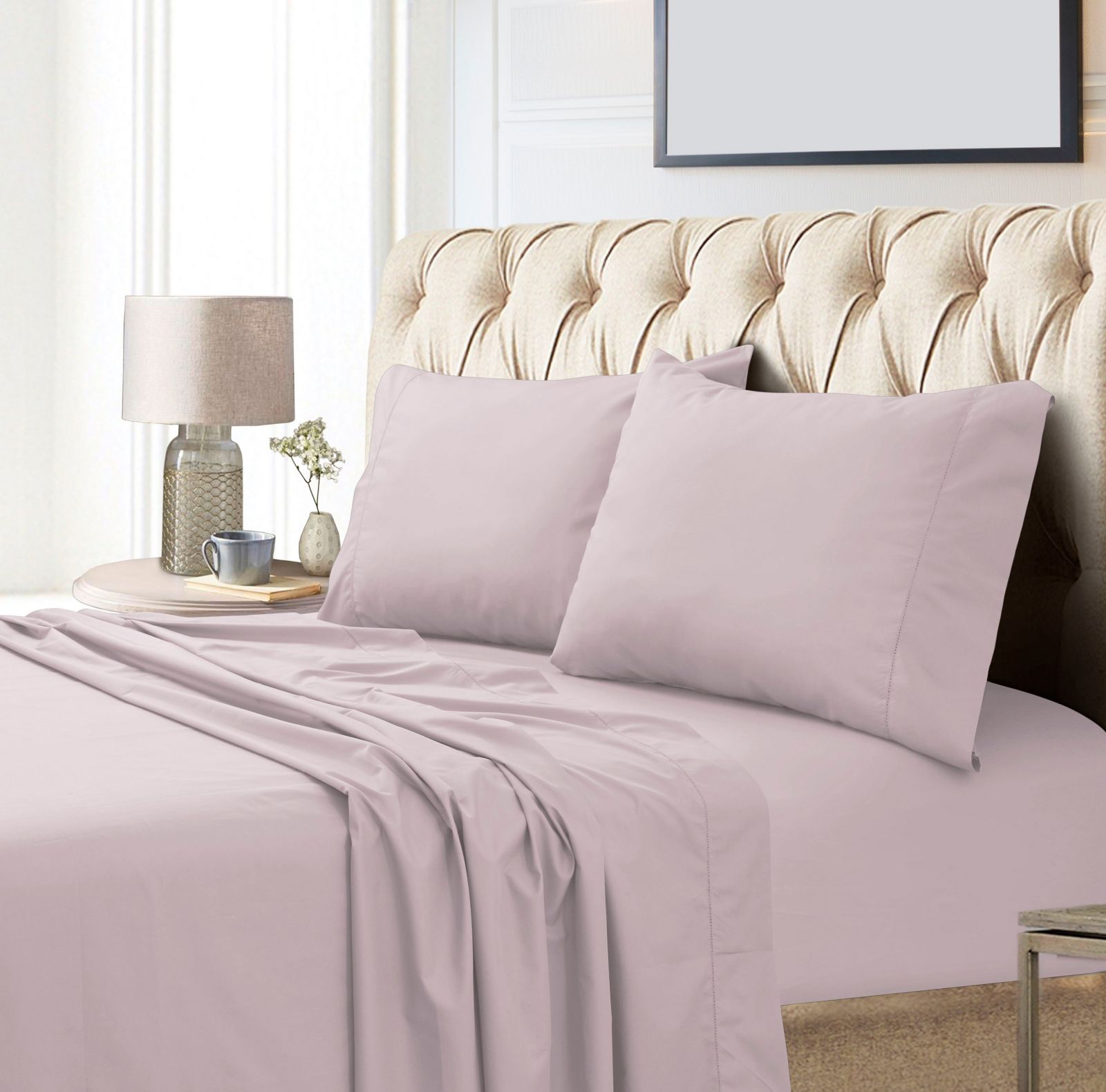 Tribeca Living Egyptian Cotton Sateen 800 Thread Count Extra Deep Pocket Queen Sheet Set