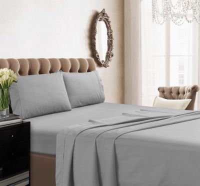 Комплект простыней из хлопкового перкаля Tribeca Living, 350 нитей, Extra Deep Pocket, Full