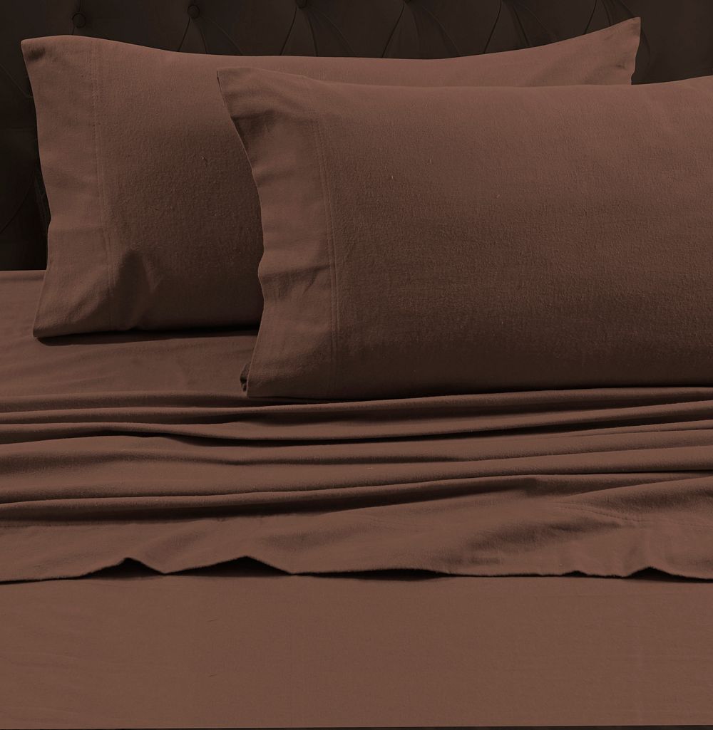 Tribeca Living Heavyweight Flannel Fitted Sheet, California King