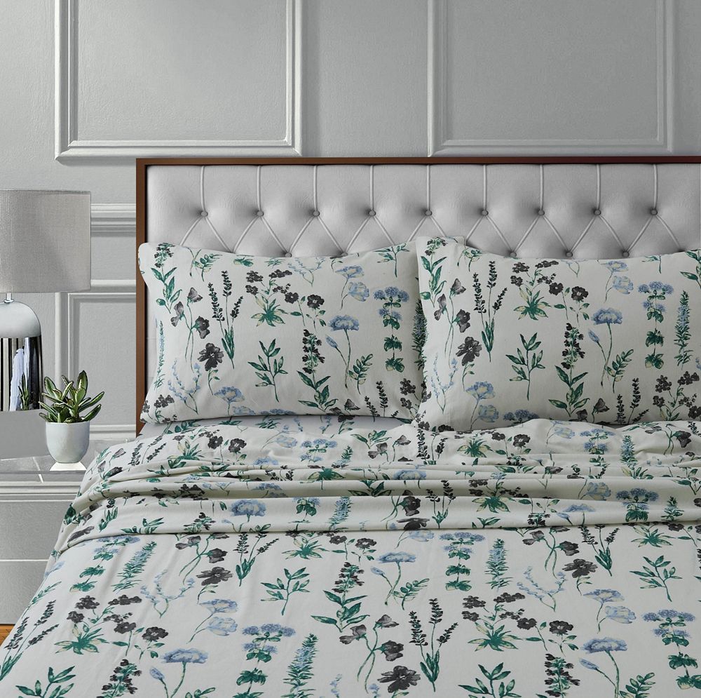 Tribeca Living Fleur комплект постельного белья из хлопкового фланеля с глубоким карманом, King