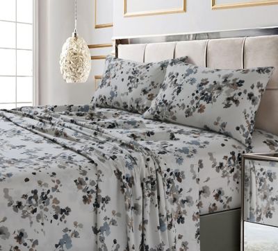Комплект простыней Tribeca Living Lisbon, хлопковый сатин, 300 нитей, California King