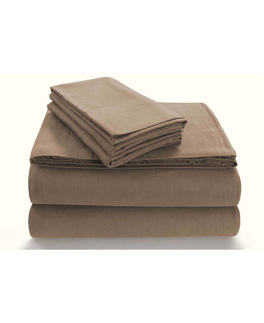Tribeca Living Flannel Extra Deep Pocket Sheet Set, Full
