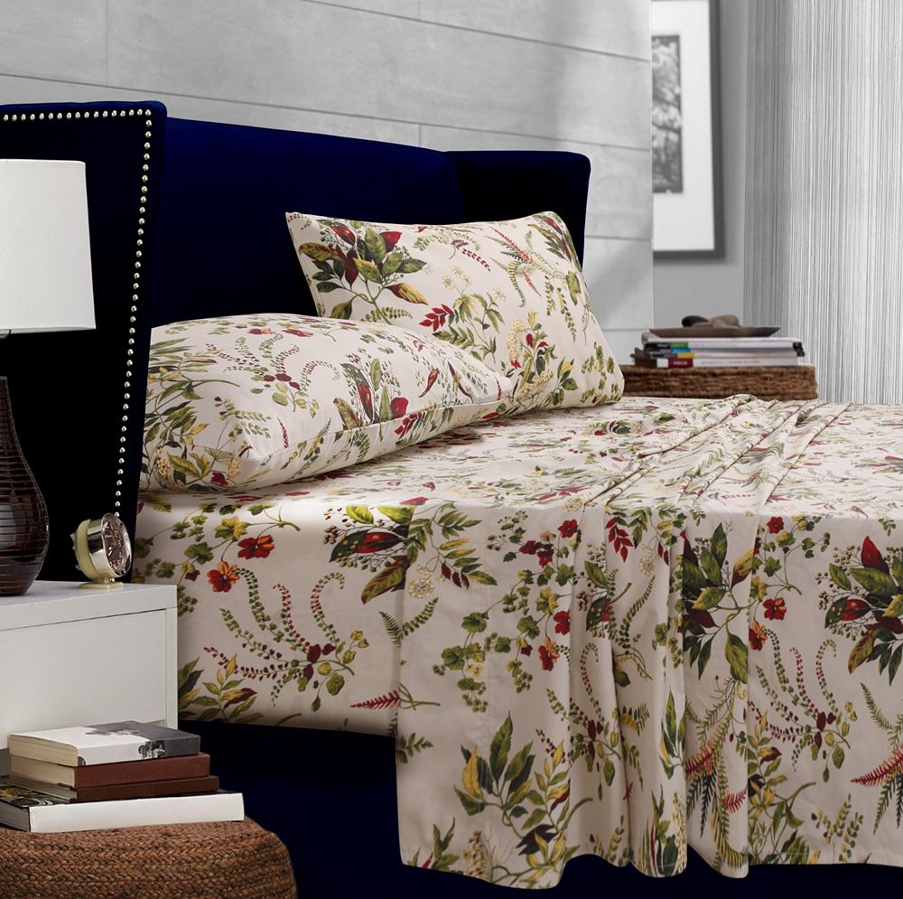 Комплект простыней Tribeca Living Maui Floral, перкаль, Twin