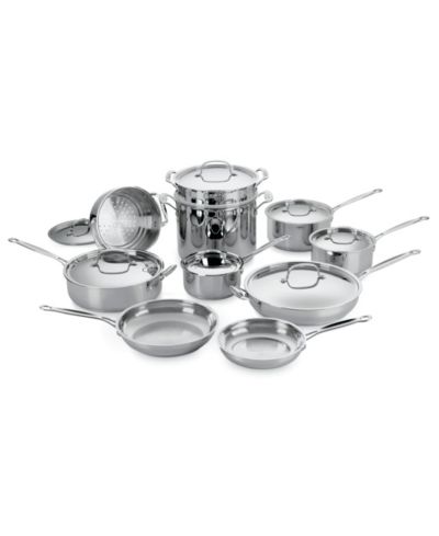 Cuisinart Chefs Classic набор кухонной посуды из нержавеющей стали, 17 шт.