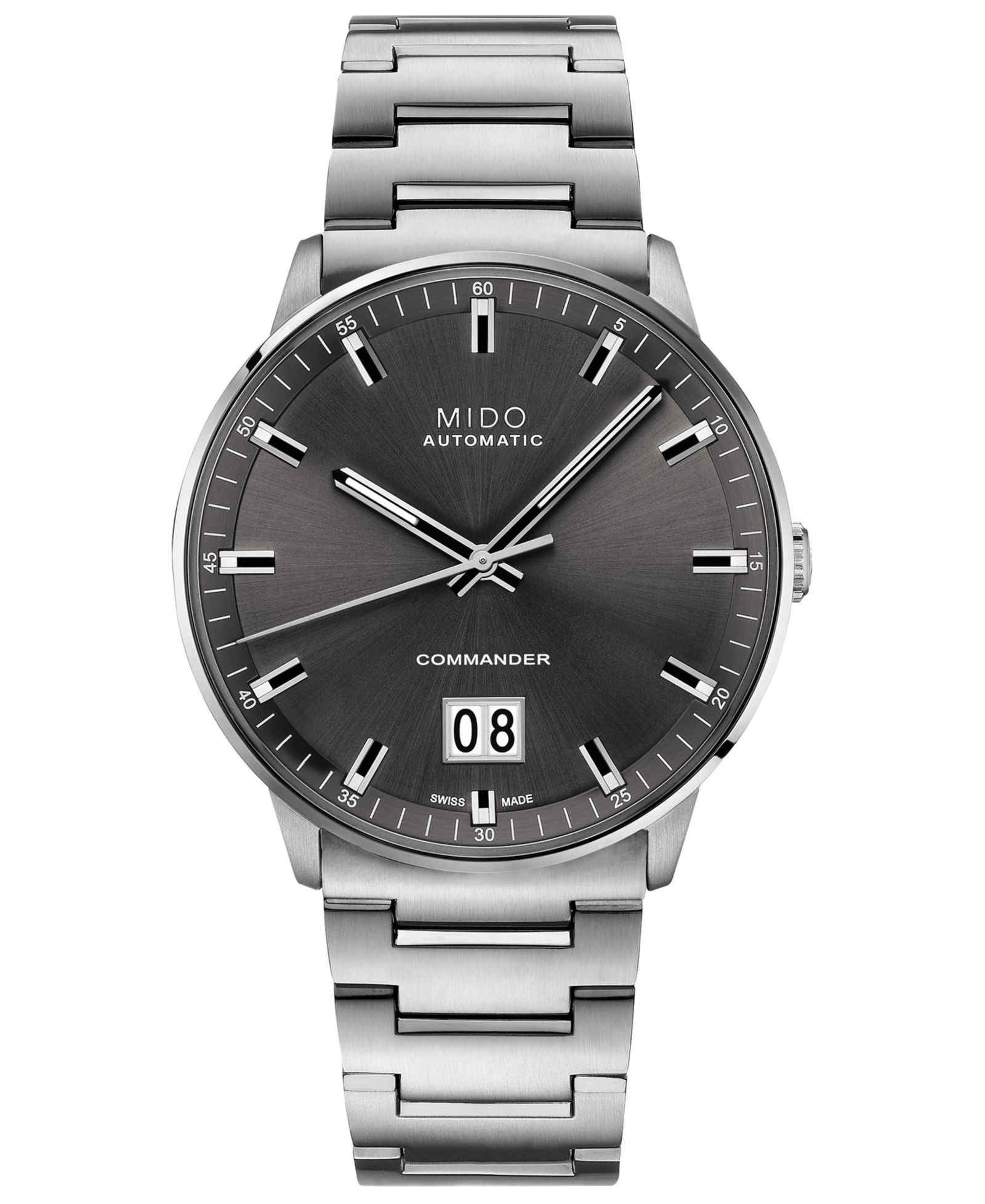 Mido Men's Swiss Automatic Commander II BigDate Stainless Steel Bracelet Watch 42mm