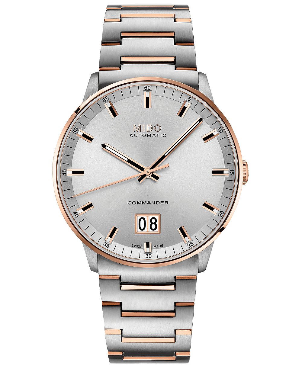 Mido Men's Swiss Automatic Commander II BigDate Two-Tone Stainless Steel Bracelet Watch 42mm