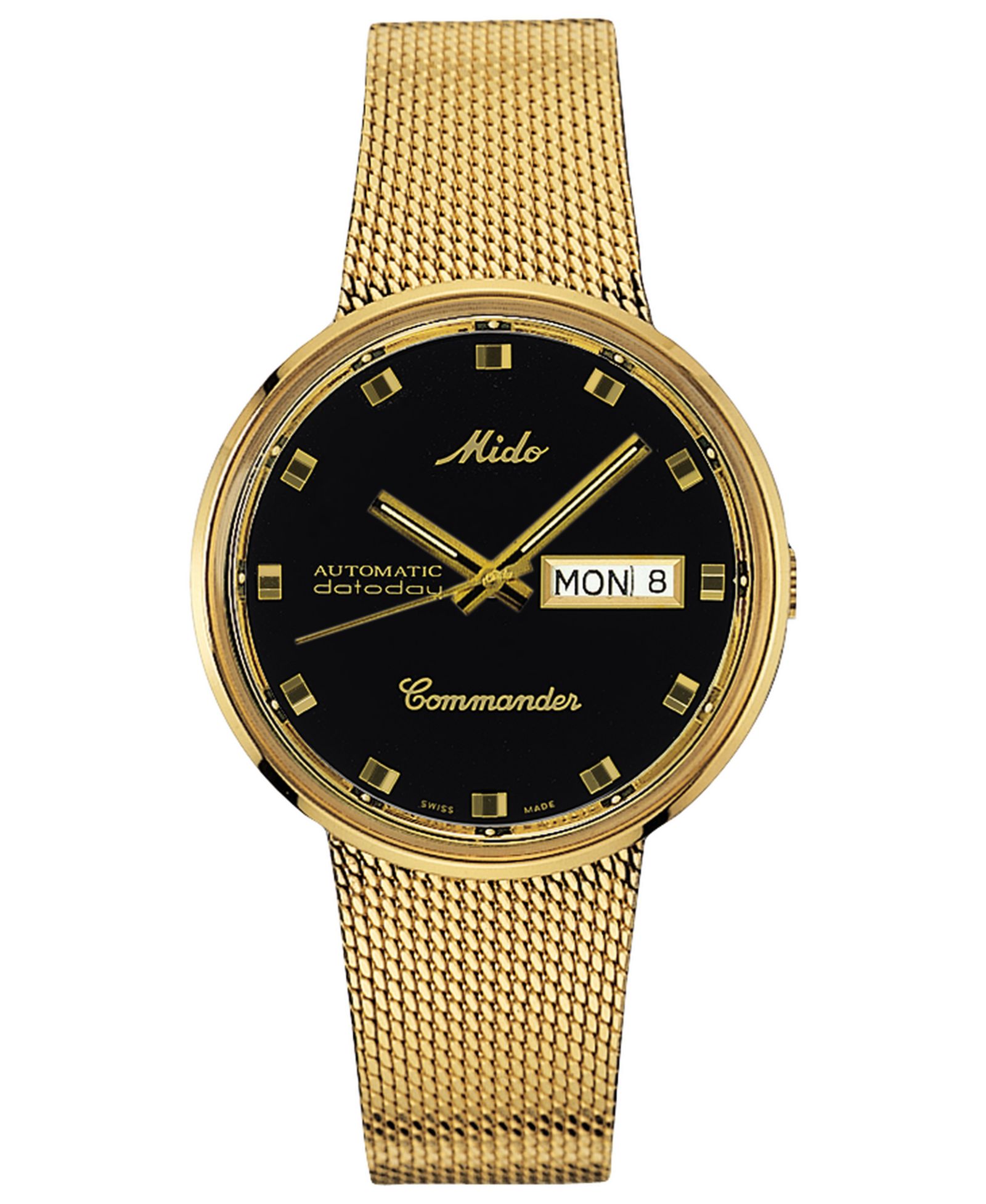 Mido Мужские часы Commander Classic, автоматические, стальной браслет, 37mm