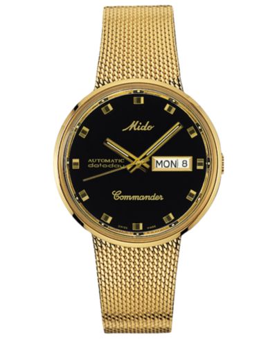Mido Мужские часы Commander Classic, автоматические, стальной браслет, 37mm