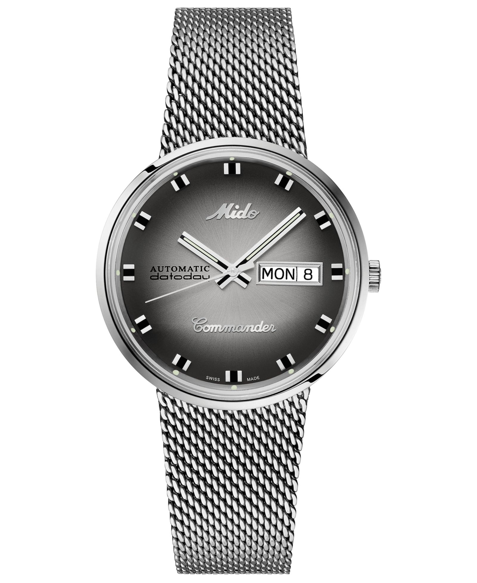 Часы Mido Swiss Automatic Commander Shade из нержавеющей стали, 37mm