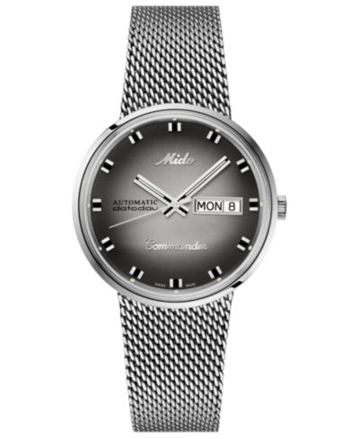 Mido Swiss Automatic Commander Shade Stainless Steel Mesh Bracelet Watch, 37mm - A Special Edition