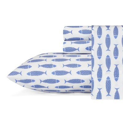 Комплект постельного белья Nautica Cotton Percale 4-Piece, Queen