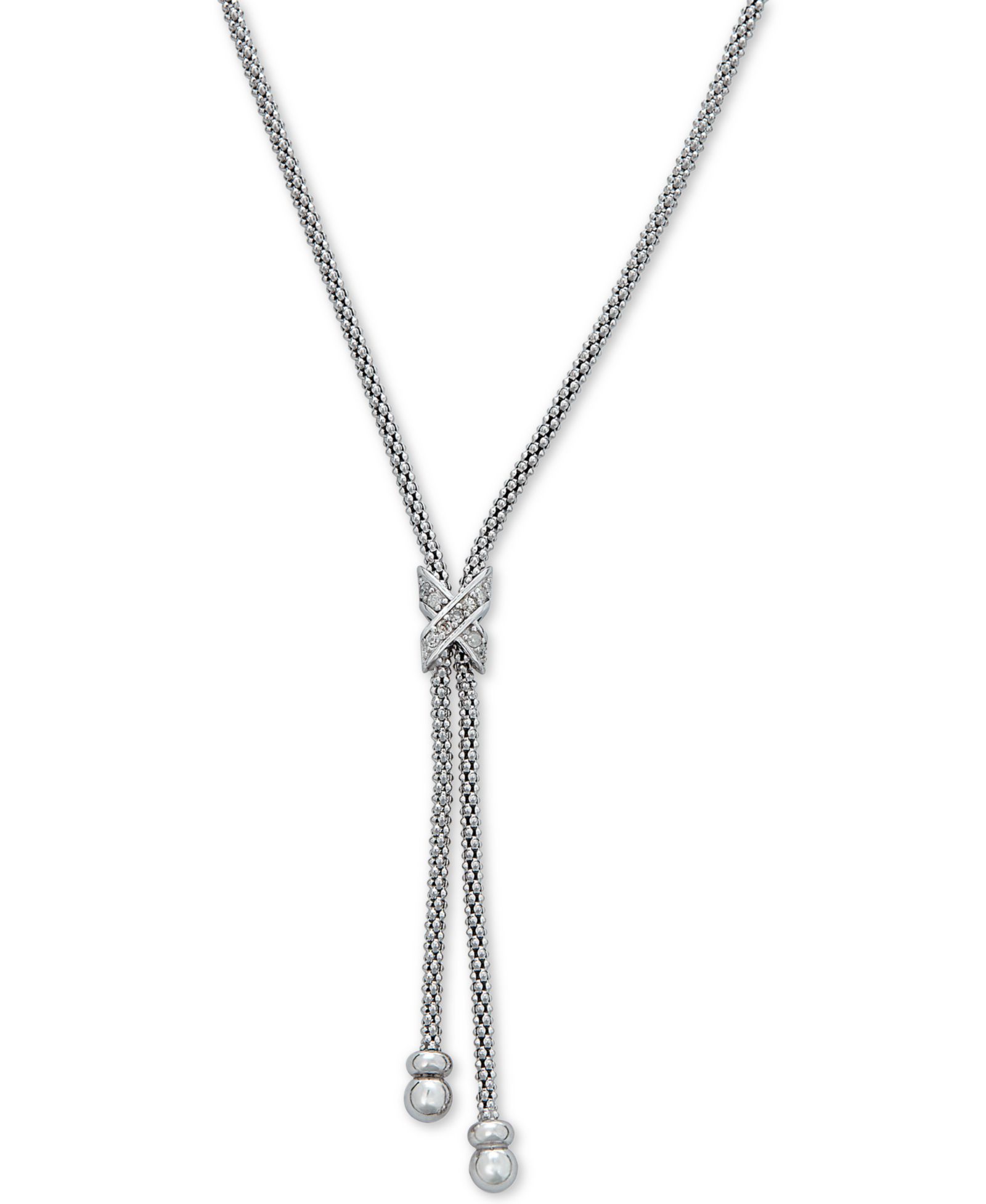 Ожерелье Lariat из стерлингового серебра, 20" + 3" удлинитель