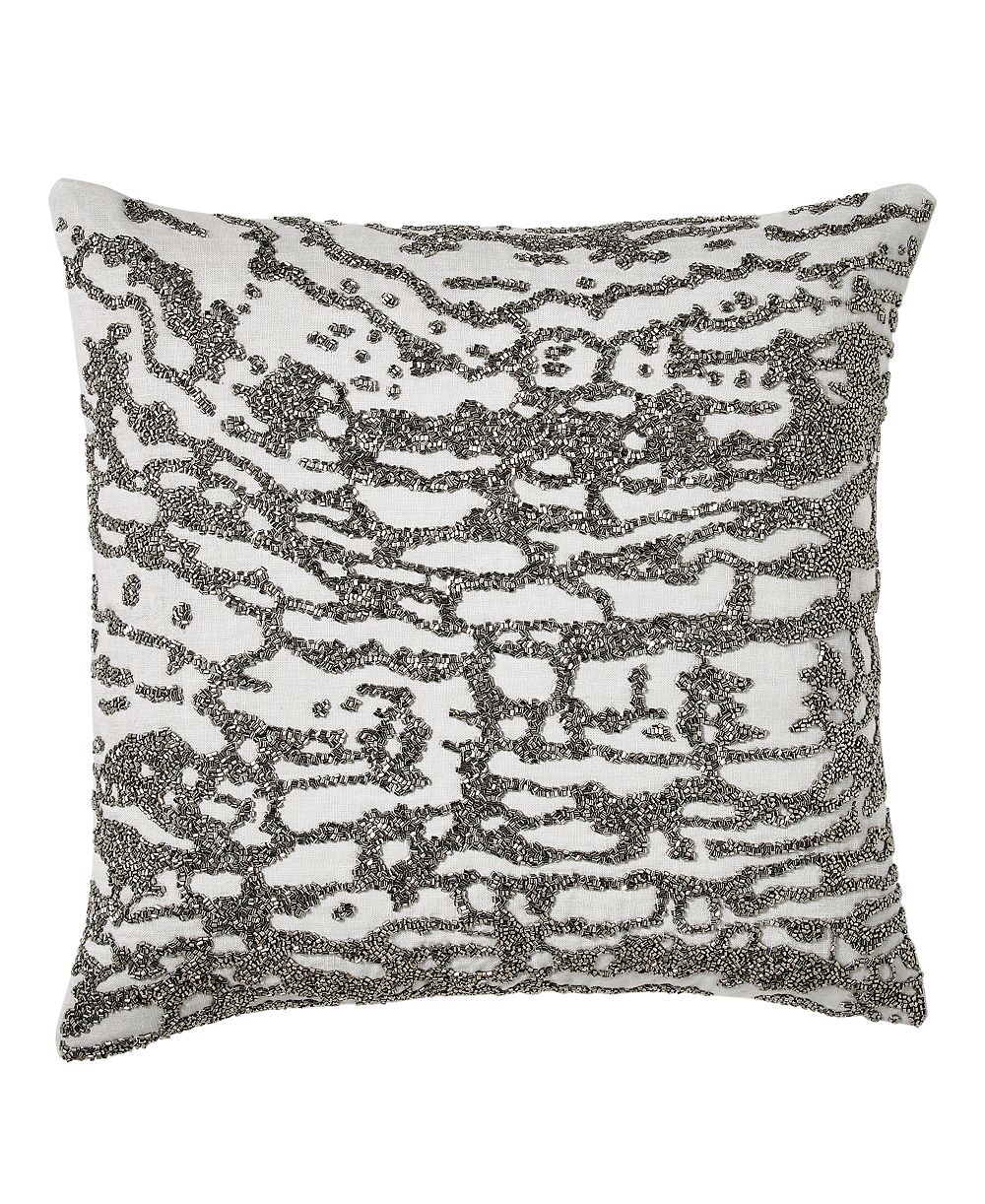 Donna Karan Home Luna Beaded Decorative Pillow, 16" x 16"