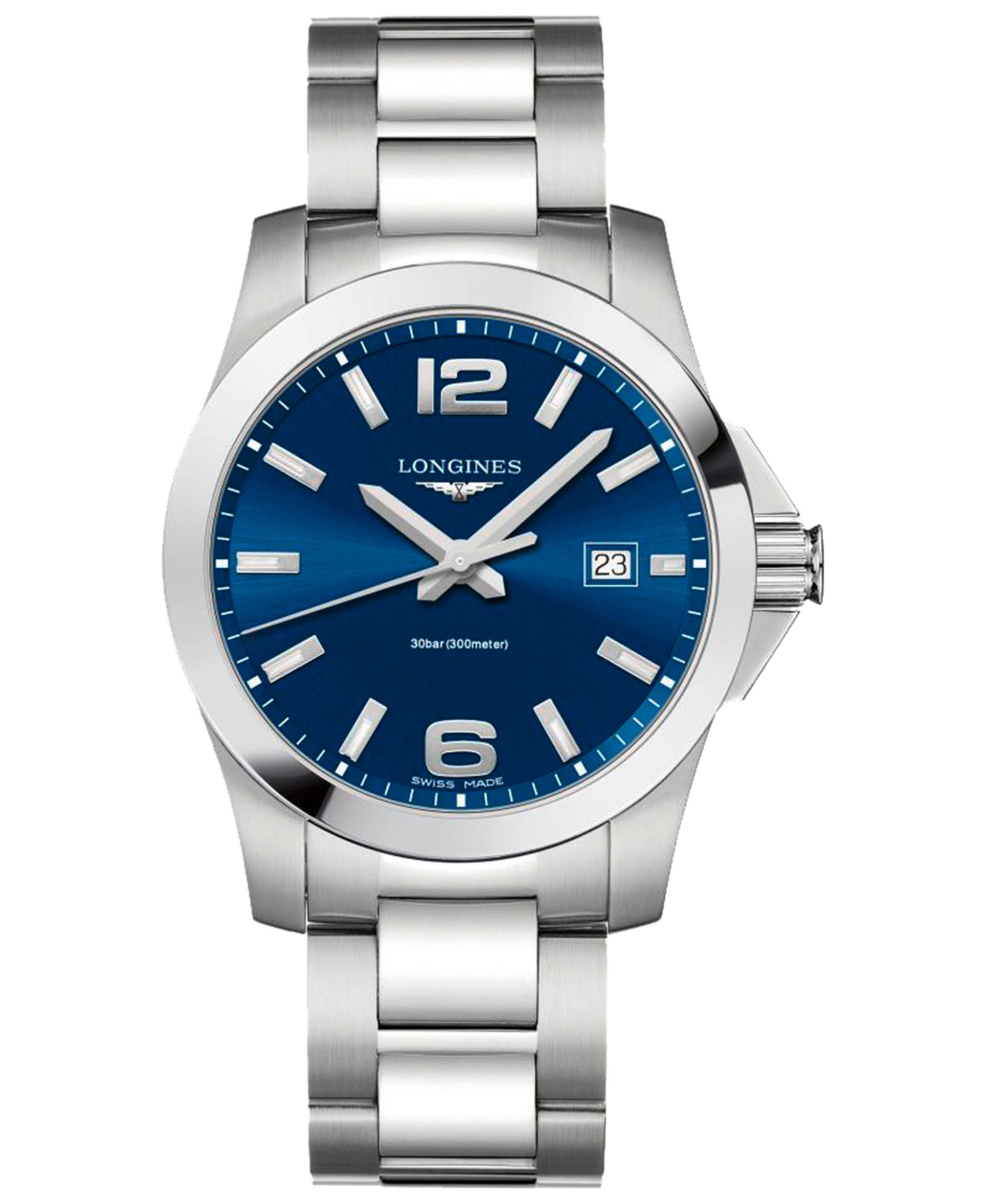 Мужские швейцарские часы Longines Conquest из нержавеющей стали 41mm