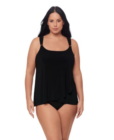 Miraclesuit Plus Size асимметричный танкини-топ Razzle Dazzle