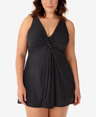 Платье-купальник Miraclesuit Plus Size Allover Slimming Pin-Point Marais