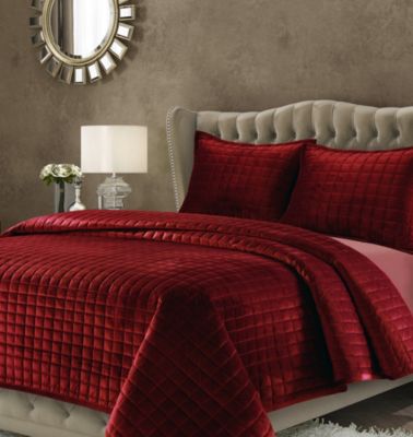 Комплект из 3-х покрывал Tribeca Living Florence Velvet Solid Oversized, Queen
