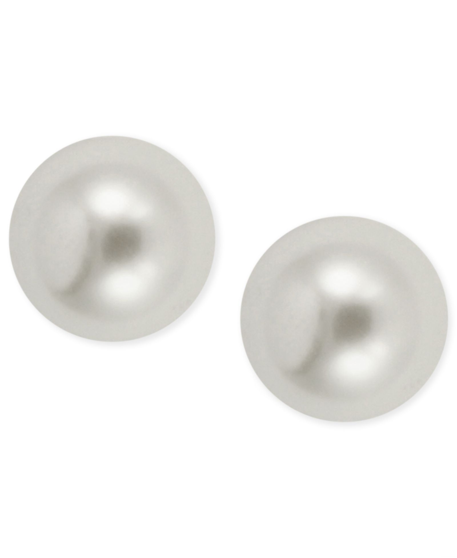 Серьги-гвоздики Anne Klein Gold-Tone 10mm Imitation Pearl
