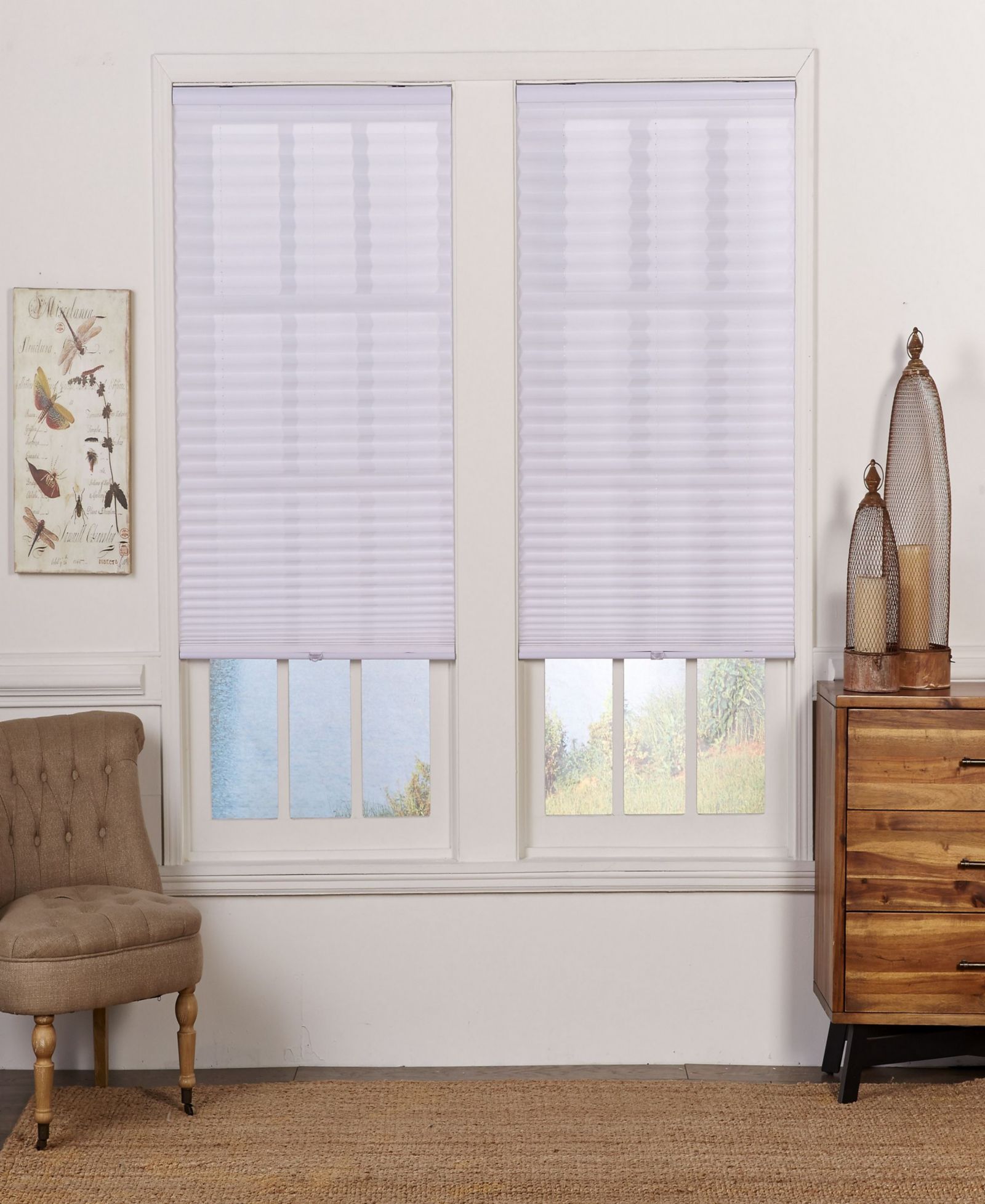 Cordless Light Filtering Pleated Shade, 30.5x72