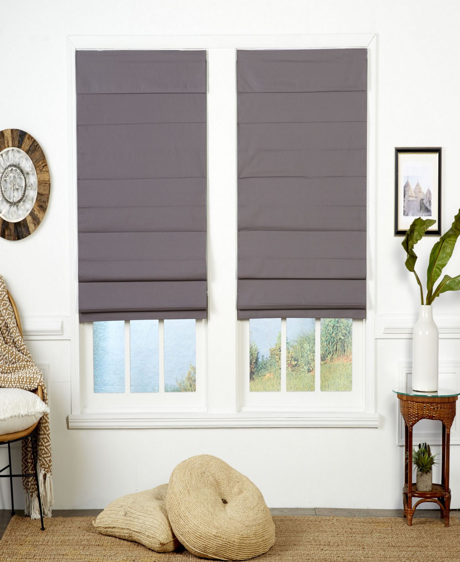 Insulating Cordless Roman Shade, 32x72