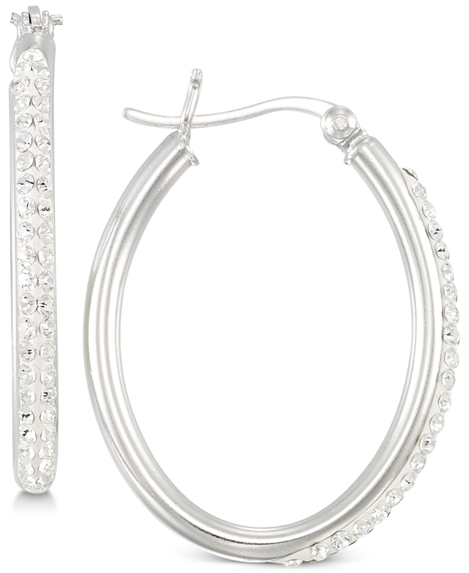 Серьги-кольца Simone I. Smith Crystal Hoop в серебре Sterling Silver