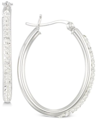 Серьги-кольца Simone I. Smith Crystal Hoop в серебре Sterling Silver
